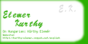 elemer kurthy business card